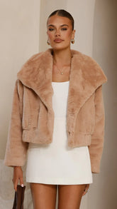 Tulum Crop Jacket - Camel