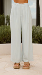 Lexi Linen Pants - Blue