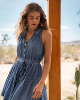 Charlotte Dress In Stonewash
