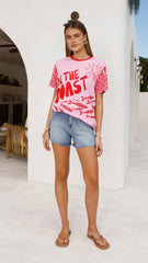 Florrie Tee - Pink/Red Tide