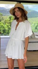 Santorini Playsuit - White
