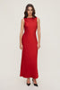 Nora Satin Maxi Slip Dress-Red