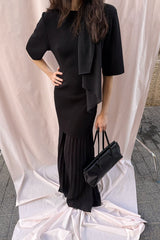 Knitted Combined Maxi Dress