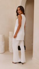 Megan Knit Pants - White