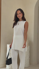 Megan Knit Top - White