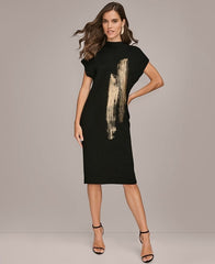 Donna Karan New York Women's Sleeveless High Neck Sweater Dress
