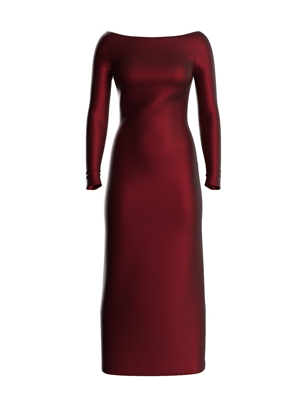SoSleek™ Long-Sleeve Low-Back Maxi Dress