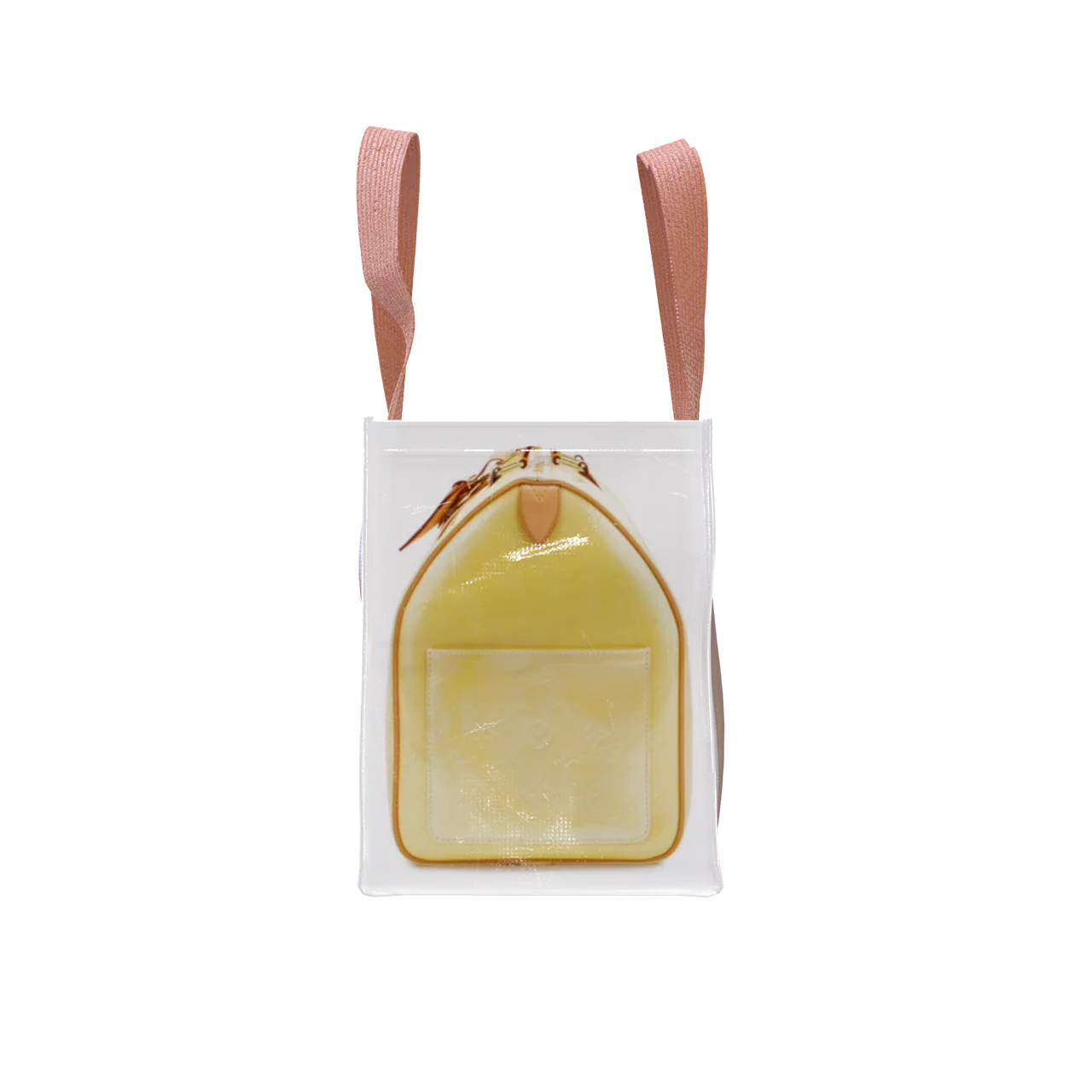 TITA ELVIE duffle Grocery Bag, yellow  canvas, large