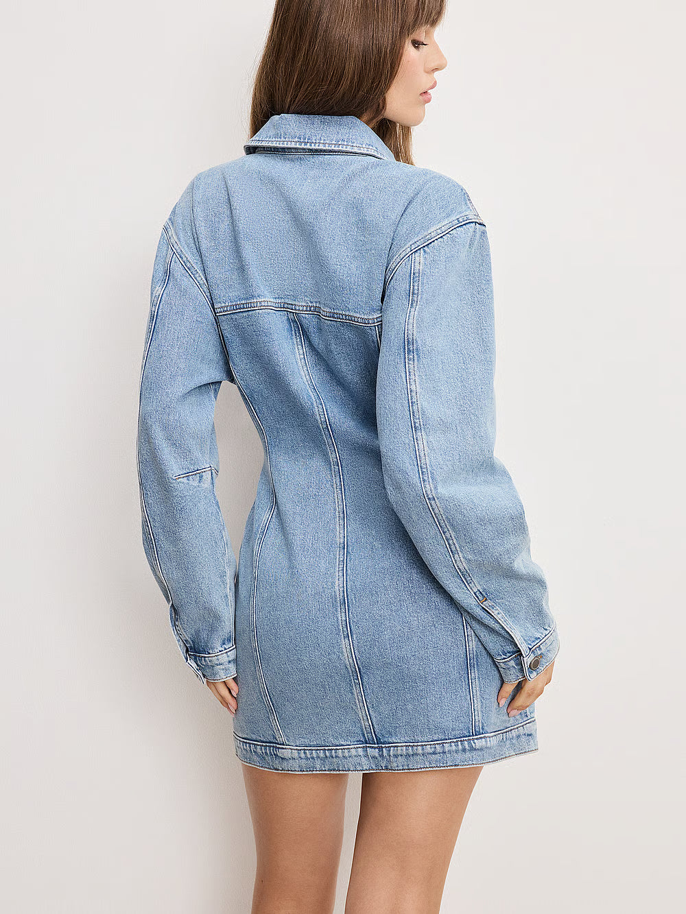 Barrel Long Sleeve Mini Dress