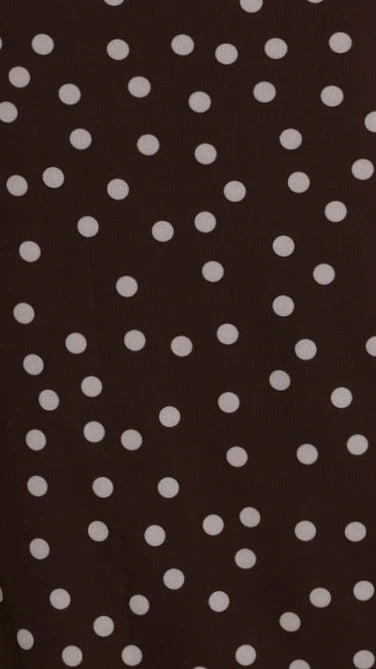 Leighton Top - Chocolate/White Polka Dot