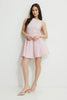 Kerina Flared Ponte Mini Dress-Pale Lilac