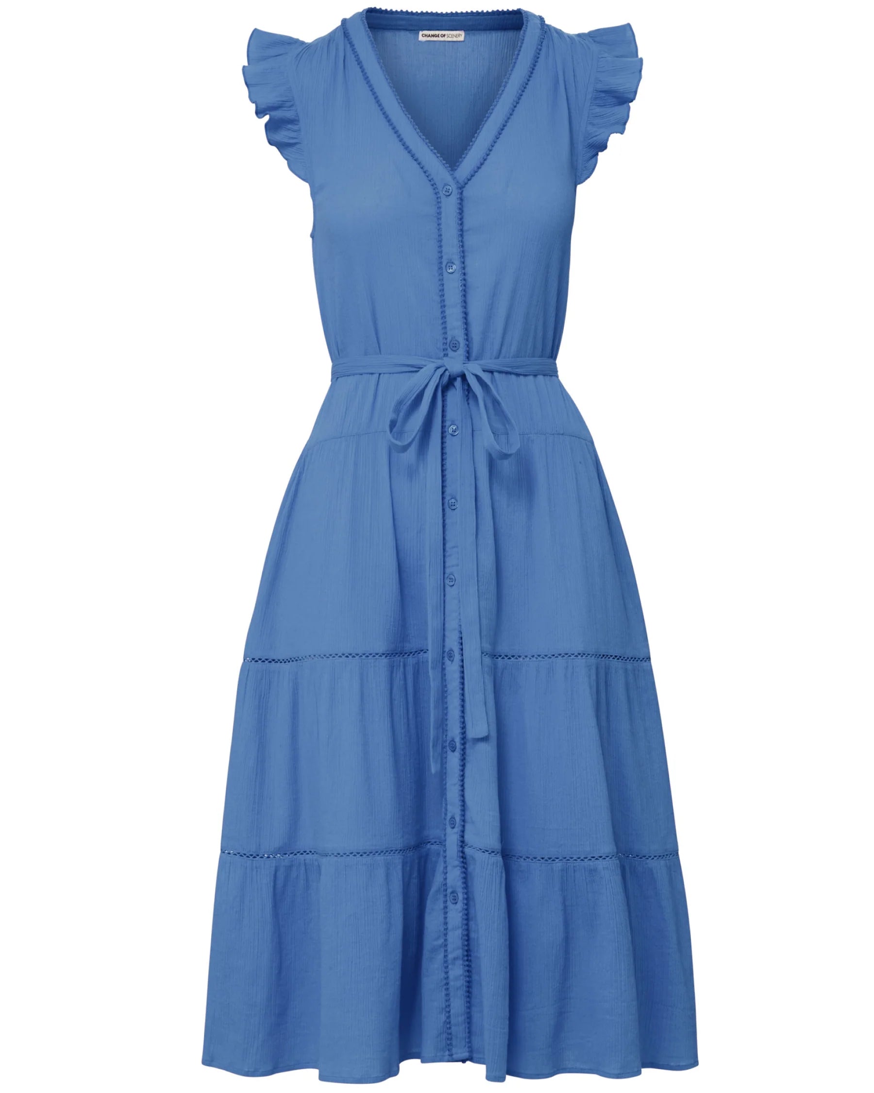 Emily Dress In Steel Blue