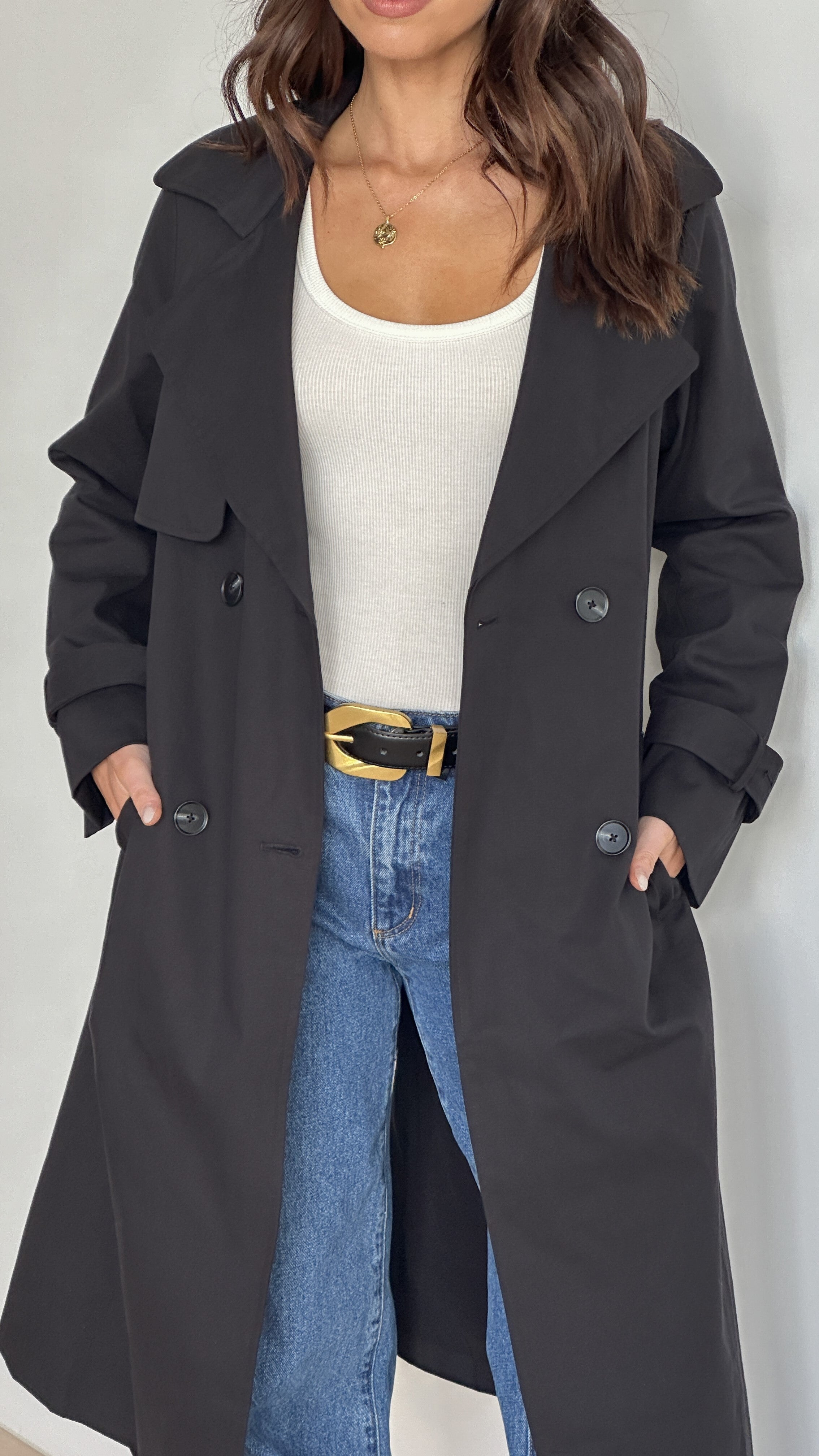 Byron Trench Coat - Black