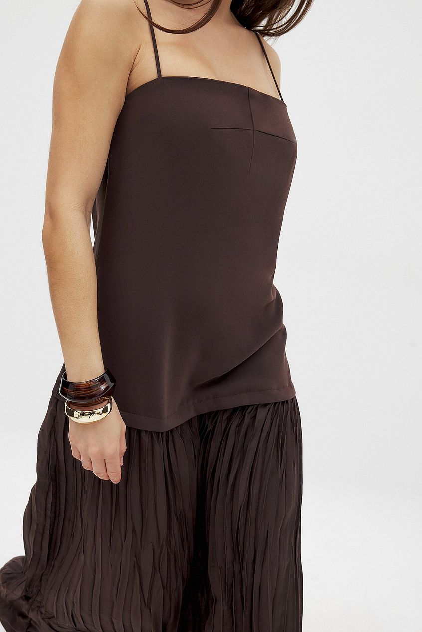 Sheer Plisse Skirt Slip Dress