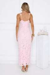 Daydreaming Light Embroidered Maxi Dress Pink