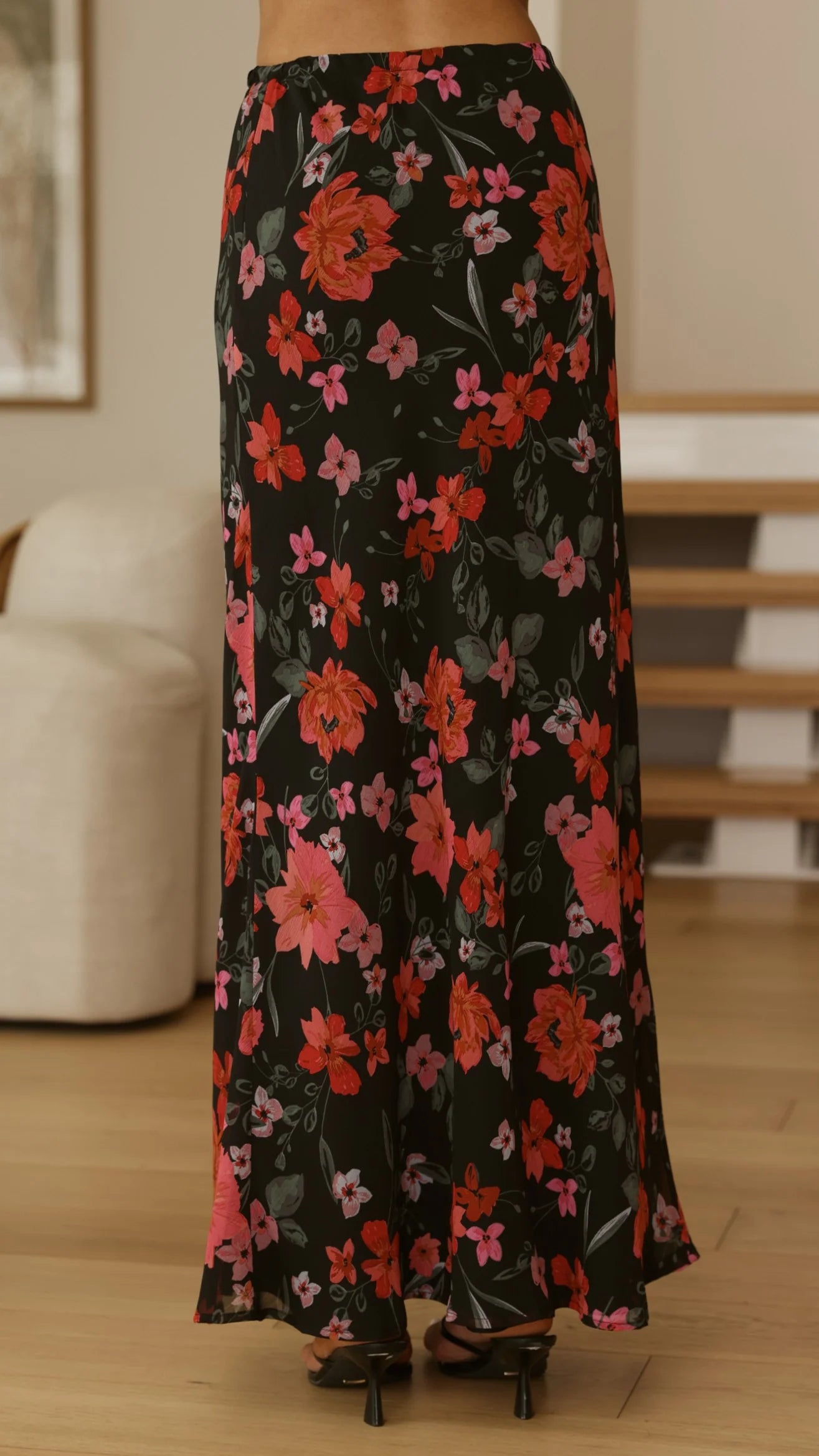 Flo Maxi Skirt - Dark Floral